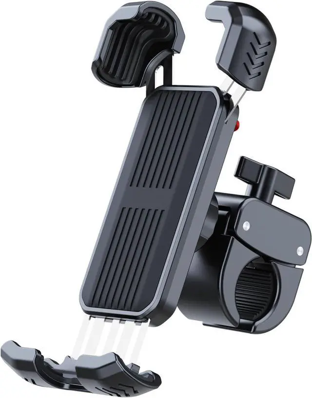 Alt view image 2 of 7 - Bicycle Phone Holder,Bike Cell Phone Holder for iPhone 16 15 14 13, Galaxy S24 S23 & 4.5-7" SmartPhone,360° Rotatable Handlebar Phone Mount for Scooter ATV Road Mountain Bike Golf Car Navigation