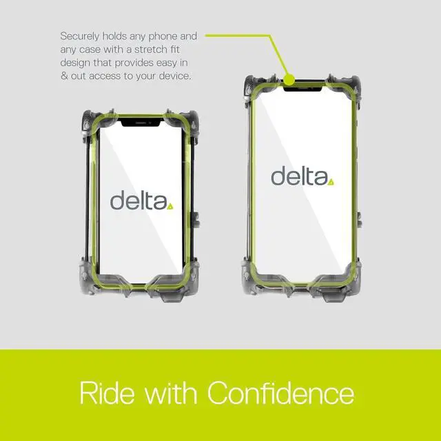 Alt view image 4 of 7 - Bike Phone Mount by Delta Cycle - Bicycle Phone Holder Adjusts to Any Handlebar & Fits Any Phone or iPhone - Universal and Easily Accessible Bike Accessories for Adult Bikes