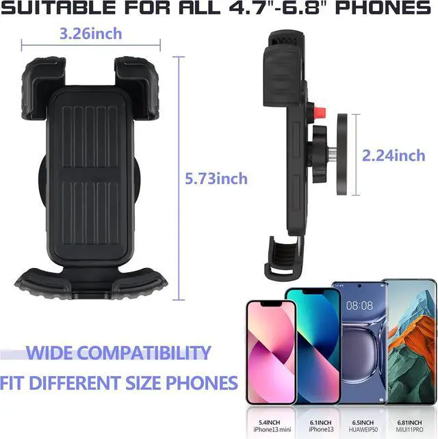 Alt view image 5 of 7 - ULIBERMAGNET Motorcycle Magnetic Phone Mount,Heavy Duty Adjustable Magnetic Cell Phone Holder with Security Lock,Anti Shake 360° Rotation,Compatible with Motorcycles,ATV,UTV,Golf Cart,Car,Cruises