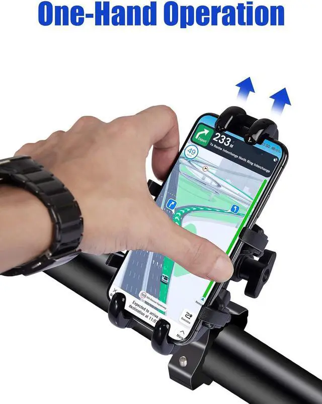 Alt view image 3 of 7 - UTV Phone Holder, Aluminum Alloy Heavy Duty Cell Phone Mount for UTV/SXS,360° Adjustable Mounting Bracket Fits 1.75-2 Roll Cage, 8 Claws Tightly Hold iPhones or 4.7-7.1" Devices