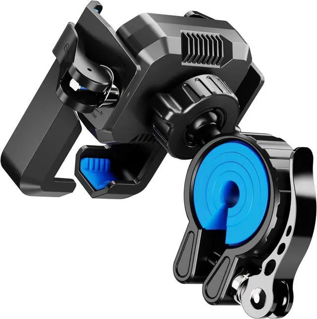 Alt view image 2 of 6 - Bike & Motorcycle Phone Mount - Unobstructed Camera View Bicycle Handlebar Phone Clamp - Silicone-Wrapped Scooter Holder for 4.7''-7'' iPhone, Samsung, and Smartphones