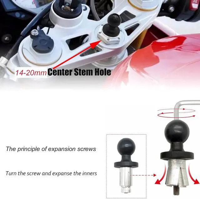 Alt view image 5 of 7 - Motorcycle Phone Mount GPS Navigation Bracket Mobile Phone Holder Fork Stem for Suzuki Hayabusa GSX-R 600 750 1000 YZF R1 R6 S1000RR CBR250R 300R Kawasaki Ninja 400
