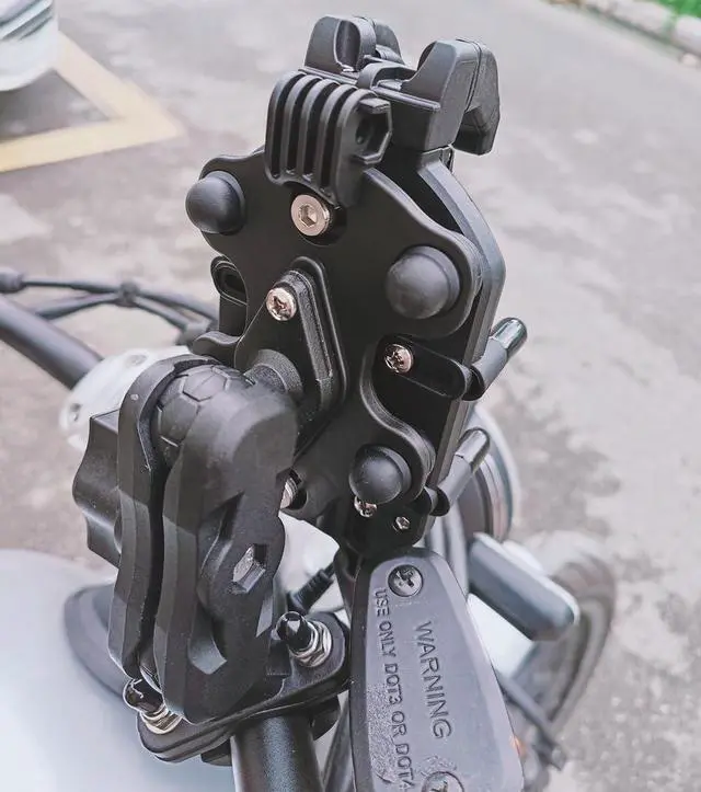 Alt view image 4 of 7 - X-Energy Anti Vibration Shake Motorcycle Phone Mount Holder Handlebar with Vibration Dampener Anti Shake for Motorcycle Bike Bicycle ATV Harley Davidson Fit 4.7''-7.2'' Cell Phone