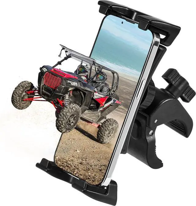 Main image of KEMIMOTO UTV Phone Mount ATV Holder, Fit 4.7"-13" Phone & Tablet, 360° Adjustable Heavy Duty, Compatible with Can-Am Maverick X3 Outlander Polaris RZR Sportsman Kawasaki Talon Viking