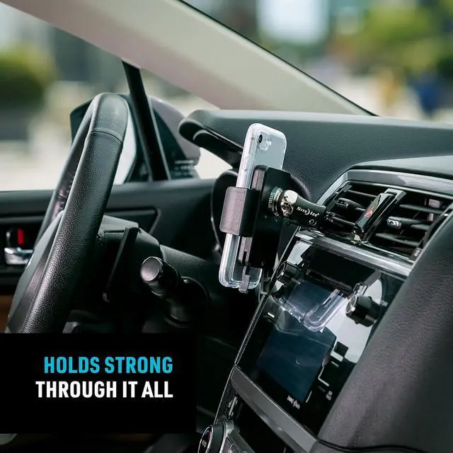 Alt view image 7 of 7 - Nite Ize Steelie Vent Kit - Magnetic Cell Phone Holder for Car Vents - Phone Mount - Squeeze