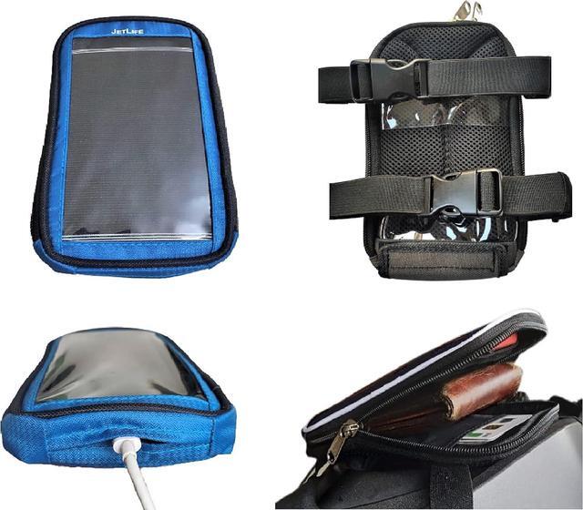 Alt view image 2 of 6 - JETLIFE Moped Phone Holder - Mobile Phone Mount Holder Vespa Scooter EV Bike Cell Phone Holder, Fits All Smartphones Upto 7.2'' (Turquoise)
