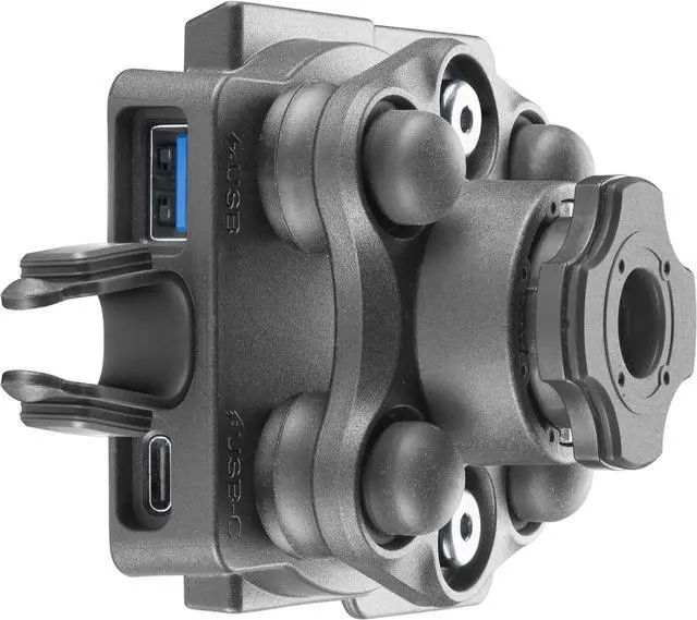 Alt view image 2 of 7 - Interphone - QUIKLOX Support Compatible with BMW Navigator Mount - Integrated Anti-Vibration, 2 USB Sockets (A and C) - Waterproof IP66 - Compatible with QUIKLOX Cases - Modular System