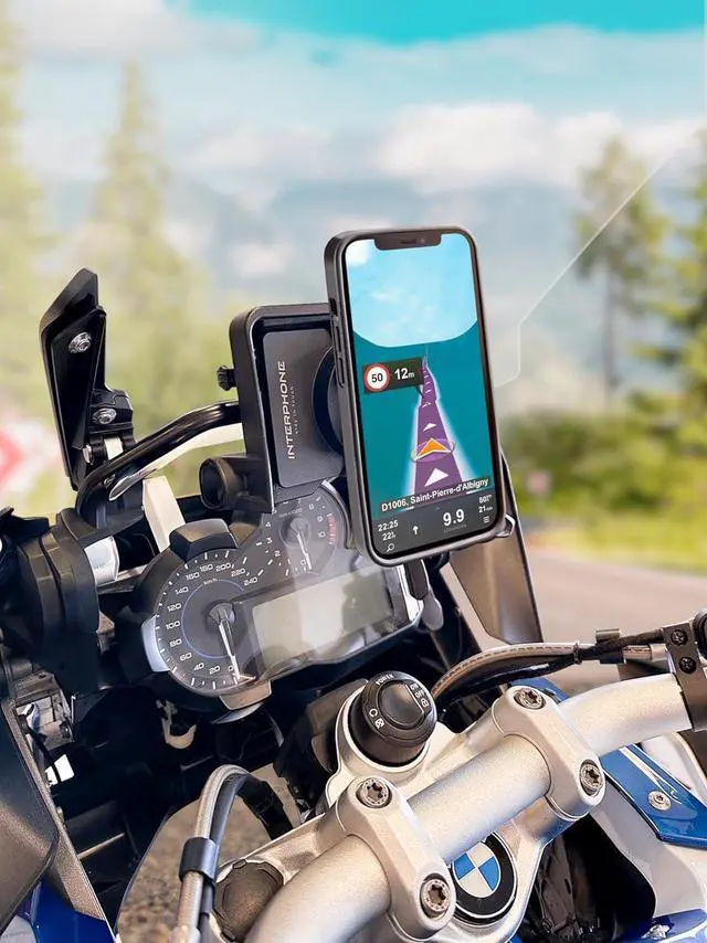 Alt view image 4 of 7 - Interphone - QUIKLOX Support Compatible with BMW Navigator Mount - Integrated Anti-Vibration, 2 USB Sockets (A and C) - Waterproof IP66 - Compatible with QUIKLOX Cases - Modular System