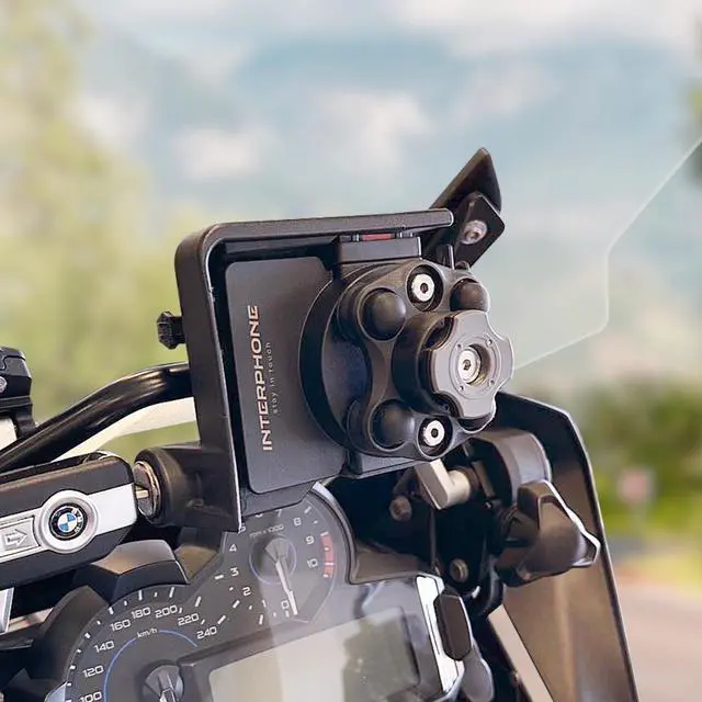 Alt view image 3 of 7 - Interphone - QUIKLOX Support Compatible with BMW Navigator Mount - Integrated Anti-Vibration, 2 USB Sockets (A and C) - Waterproof IP66 - Compatible with QUIKLOX Cases - Modular System