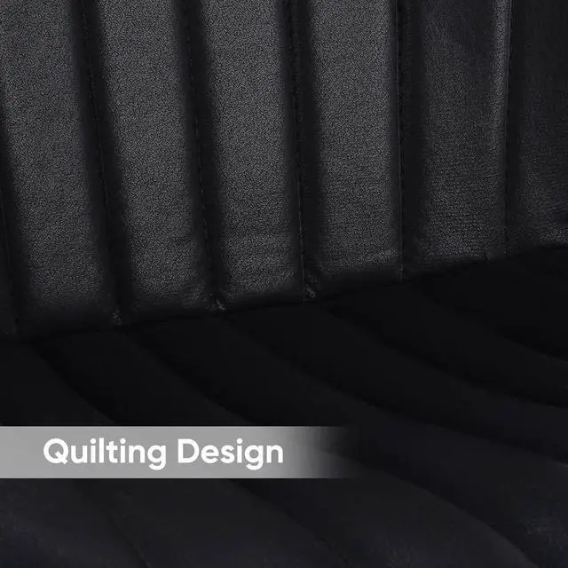 Alt view image 4 of 7 - Bar Stools Set of 3 Modern Swivel Bar Chairs, Barstools Counter Height with High Backrest, Easy 3-5 Minute Assembly for Bar, Kitchen, Dining Room Black