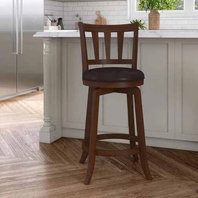 Alt view image 2 of 7 - Hillsdale Presque Isle Swivel Stool, Counter Height, Cherry