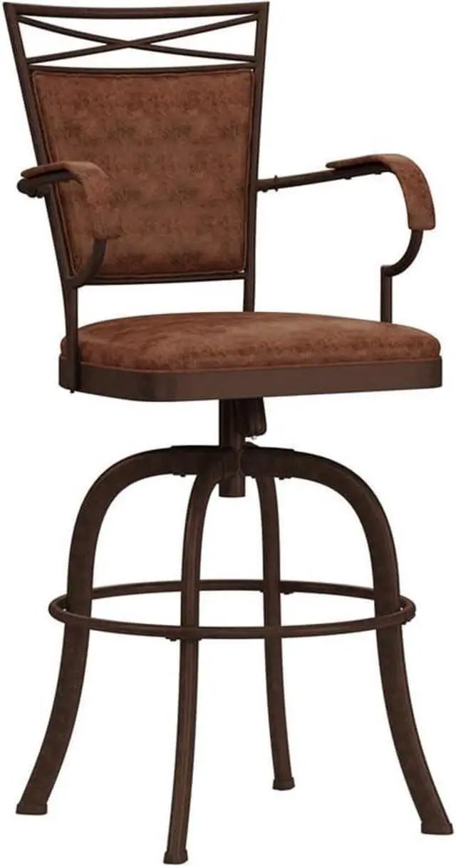 Main image of Hillsdale Bridgetown Swivel Tilt Barstool, Aged Bronze Finish