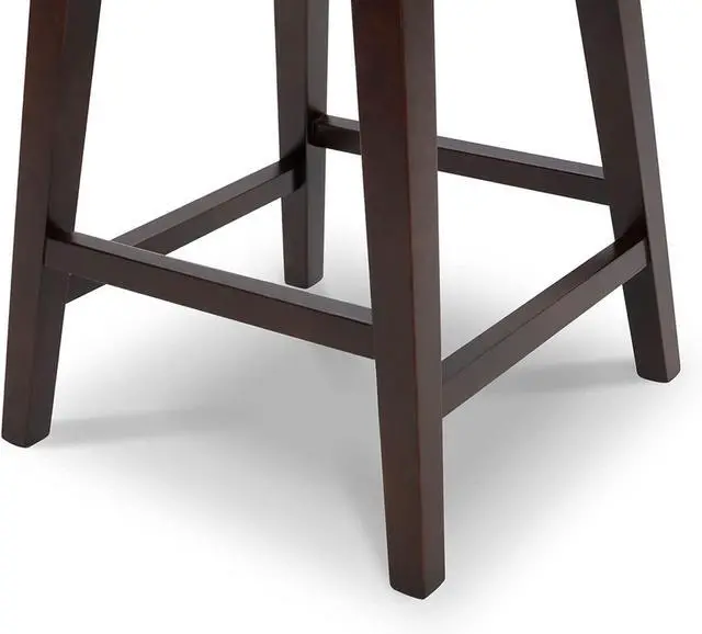 Alt view image 7 of 7 - CHITA Counter Height Swivel Barstools, FSC Certified Upholstered Faux Leather Bar Stools Set of 2, 26" Seat Height, Stone Grey