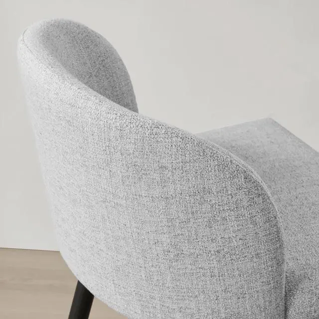 Alt view image 5 of 7 - Watson & Whitely Barstools Bar Height Set of 2, Upholstered 360° Swivel Bar Stools with Backs and Metal Legs, 30" H Seat Height, Fabric in White (Multi-Colored)