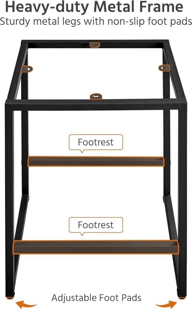 Alt view image 7 of 7 - Yaheetech Bar Stools Set of 2, 24 Inch Counter Height Bar Stools Set, Backless Kitchen Island Stools, Faux Leather Stools for Kitchen Counter, Brown