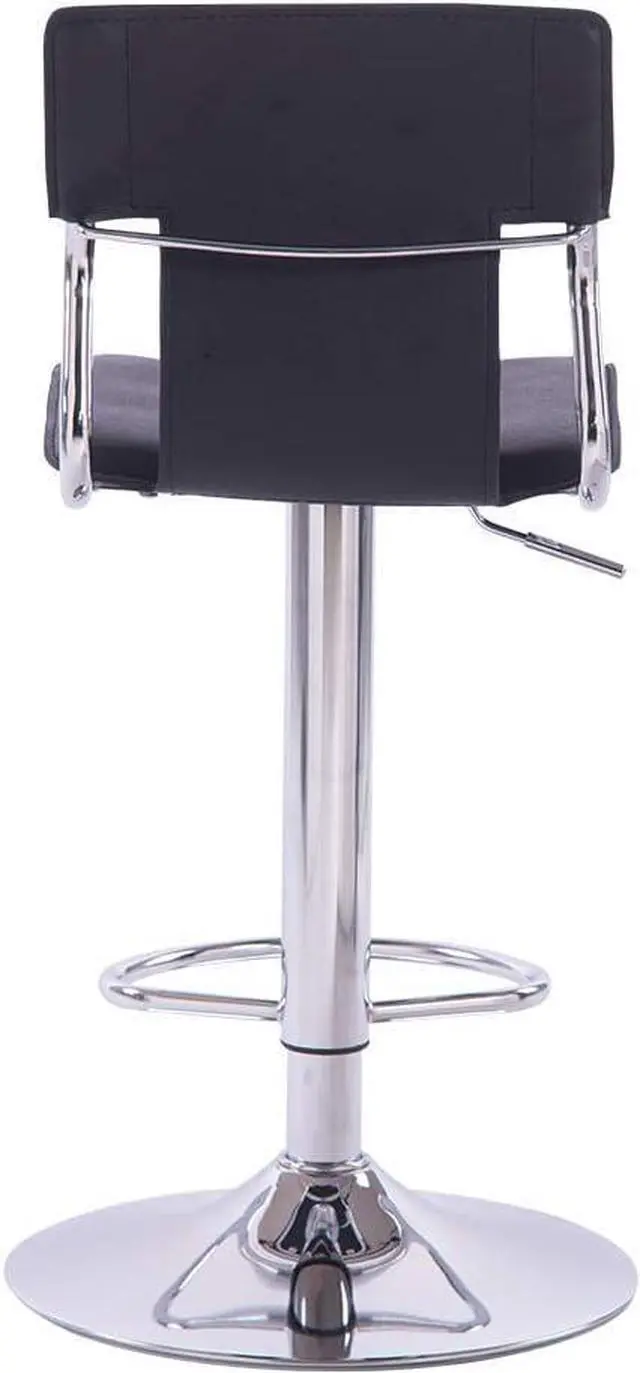 Alt view image 7 of 7 - Sidanli Black Bar Stools, Adjustable Barstools Set of 2, Swivel Bar Chairs with Back.