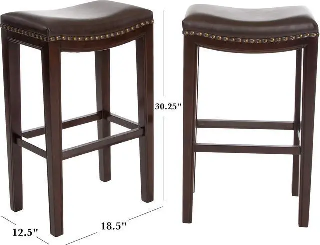 Alt view image 3 of 6 - Christopher Knight Home Avondale Backless Bar Stools,12"D x 18.13"W x 30"H, 2-Pcs Set, Brown