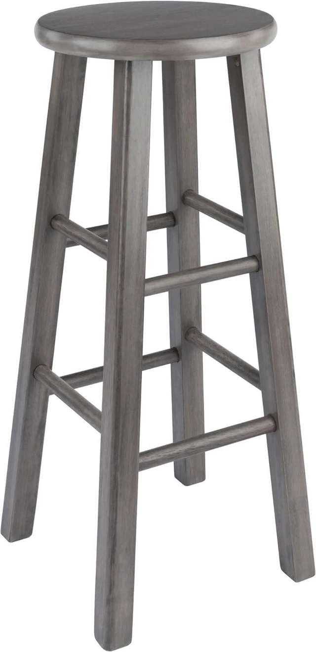 Main image of Winsome Wood Ivy Square Leg Bar Stool, Rustic Gray, 29"