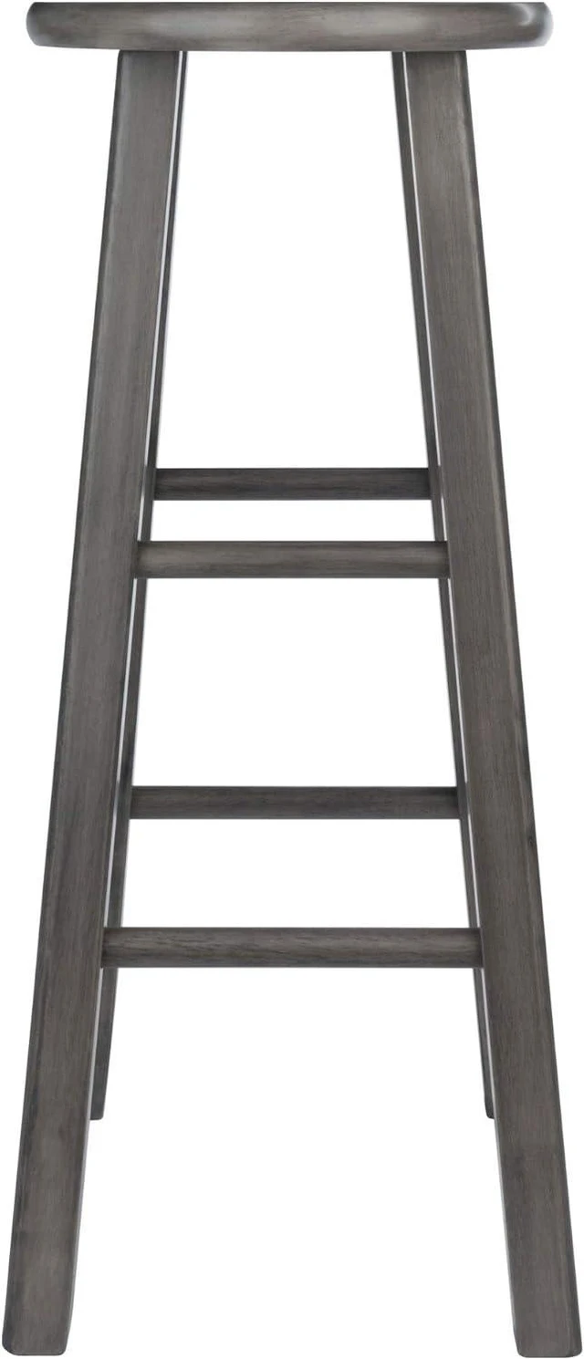 Alt view image 5 of 7 - Winsome Wood Ivy Square Leg Bar Stool, Rustic Gray, 29"