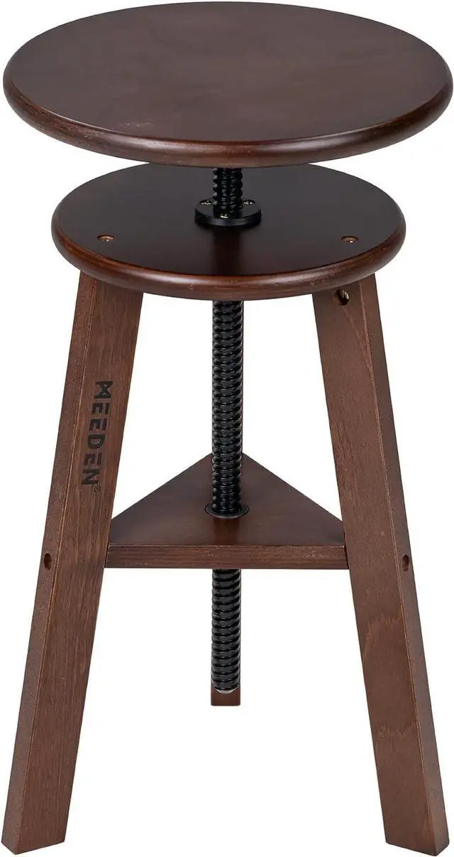 Main image of MEEDEN Walnut Drafting Stool with Solid Beech Wood, Height Adjustable Artist Stool, Studio Stool, Wood Bar Stool, Kitchen Stool, Office Stool, Perfect for Studio, Home Use, Bars