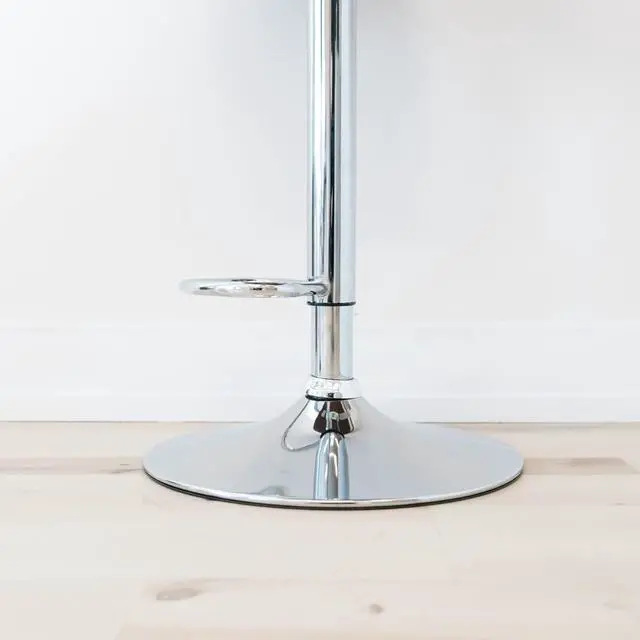 Alt view image 6 of 7 - Signature Design by Ashley Bellatier Mid-Century Modern 34" Adjustable Height Curved Bar Stool, Brown & White