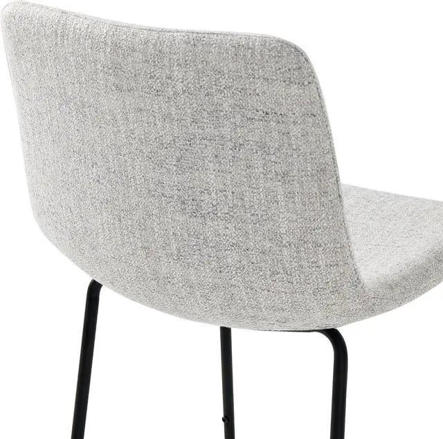 Alt view image 7 of 7 - Watson & Whitely Bar Stools, Fabric Upholstered Bar Stool with Back, White (Multi-Colored)