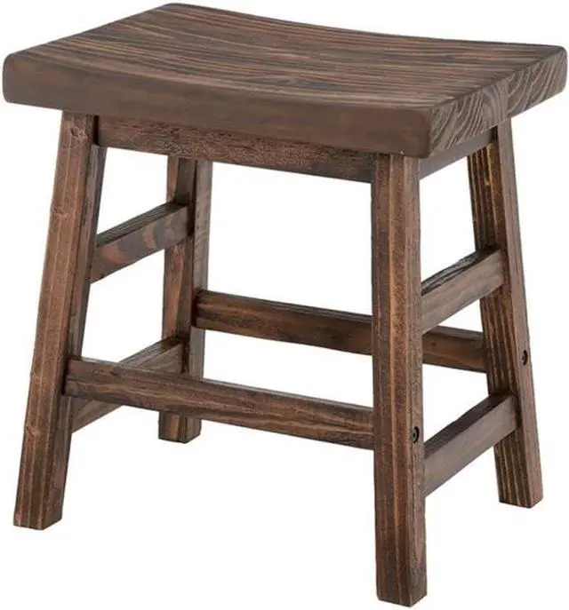 Main image of Pomona 20 in. Solid Wood Barstool, Natural Farmhouse Style Barstool for Modern Accent Furniture in Kitchen or Dining Room