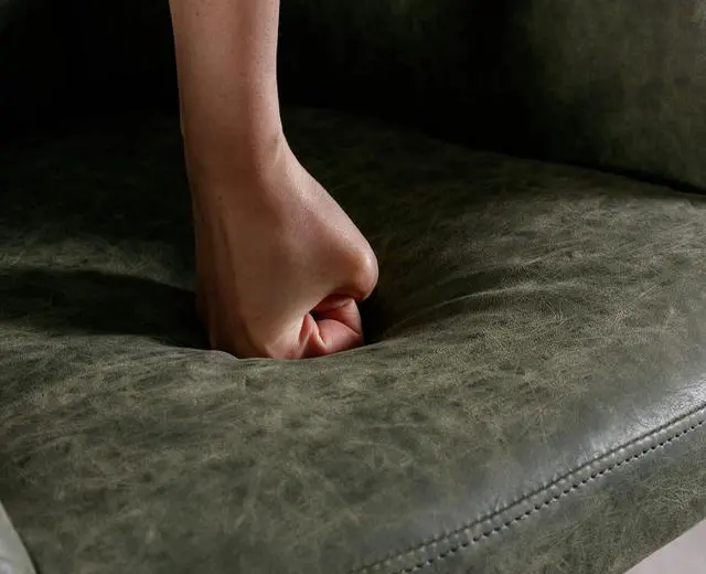 Alt view image 5 of 7 - EALSON Modern Bar Stools Set of 2 Bar Height Barstools with Back and Arms High Bar Chairs with Metal Footrest Leather Upholstered Island Chairs for Kitchen Counter/Home Bar/Dining Room, Green