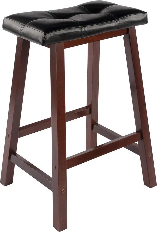 Alt view image 7 of 7 - Winsome Mona Stool, 24", Antique Walnut