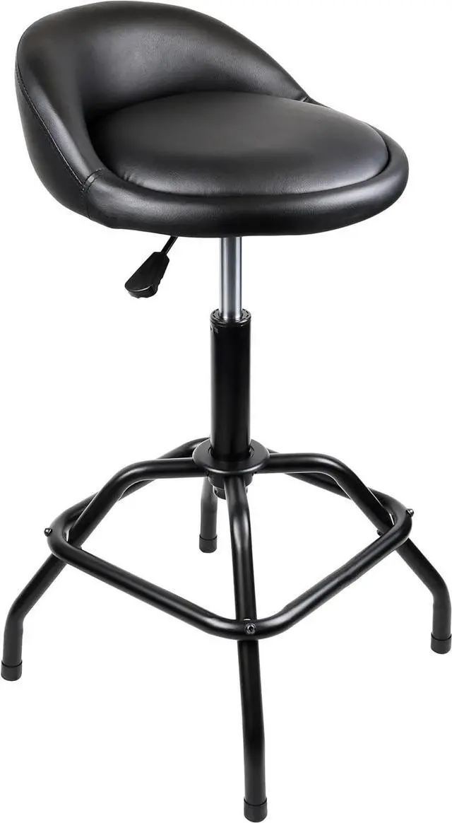 Main image of SMART JERRY - Counter Height Bar Stools, Swivel Barstools, Work Bench Stool with Back, Height Adjustable Garage Shop Stool, Kitchen Bar Height Stools, Counter Stool Black (330lb Weight Capacity)