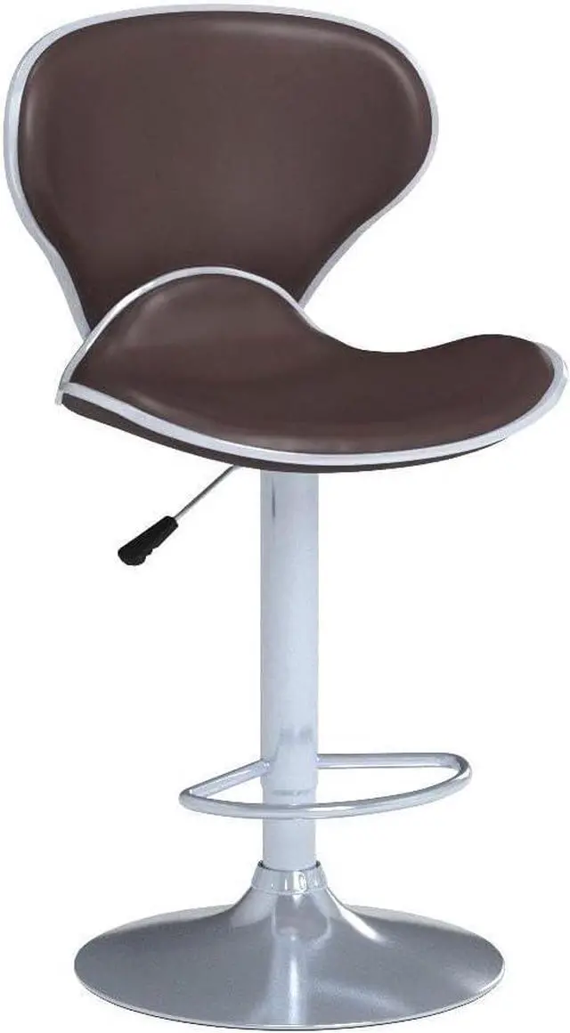 Alt view image 5 of 7 - BestOffice Bar Stools Set of 2, Counter Height Adjustable Bar Stools with Back Bar Stool PU Leather Swivel Bar Stool Kitchen Counter Bar Stools Dining Chairs