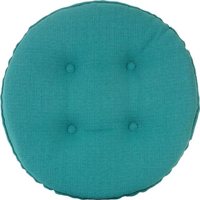 Alt view image 3 of 5 - Klear Vu Omega Gripper Non-Slip Tufted Round Barstool Cushion for Dining Rooms, Cafes, Bars and Restaurants, 14 Chestnut, 4 Pack