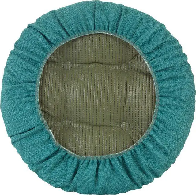 Alt view image 4 of 5 - Klear Vu Omega Gripper Non-Slip Tufted Round Barstool Cushion for Dining Rooms, Cafes, Bars and Restaurants, 14 Chestnut, 4 Pack