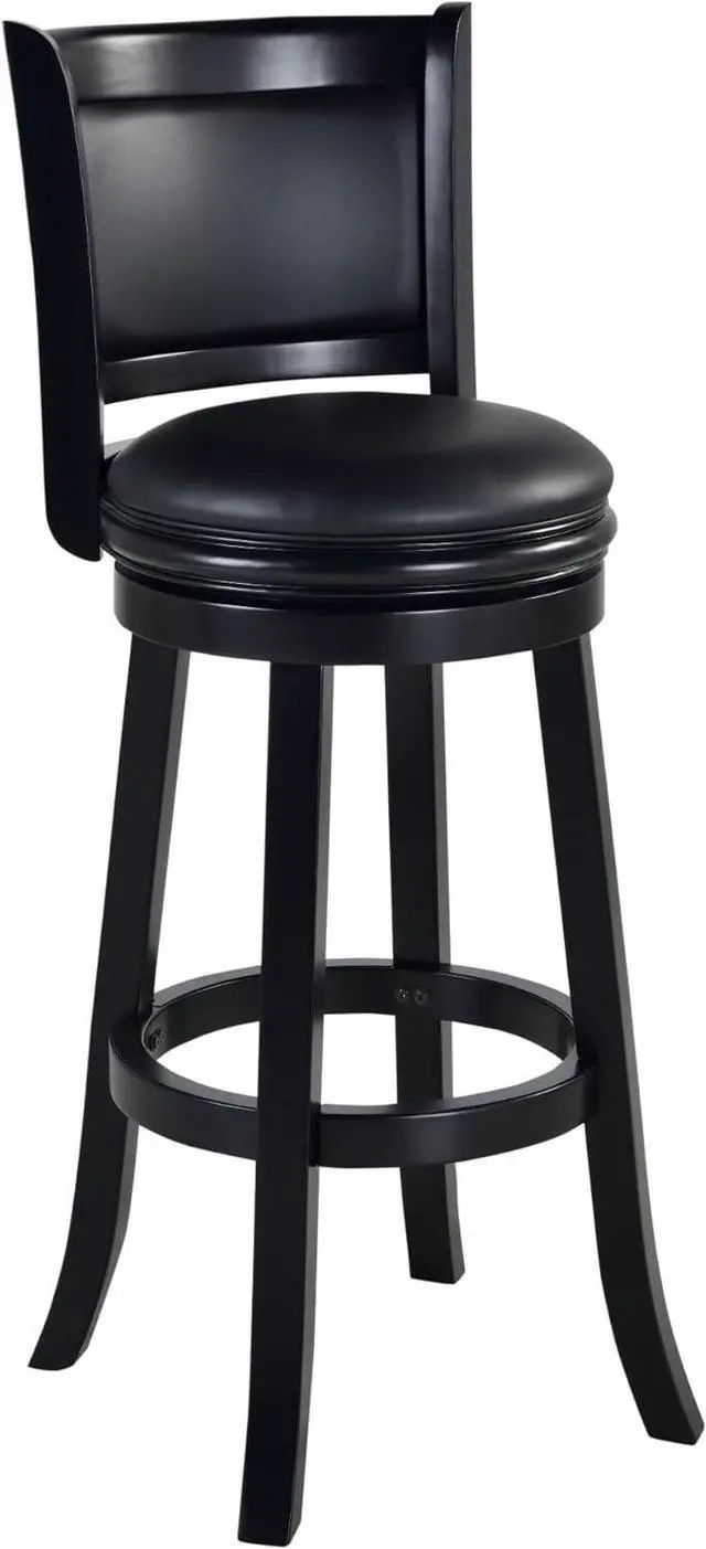 Main image of Boraam Augusta Extra Tall Swivel Bar Stool, 34-Inch, Black