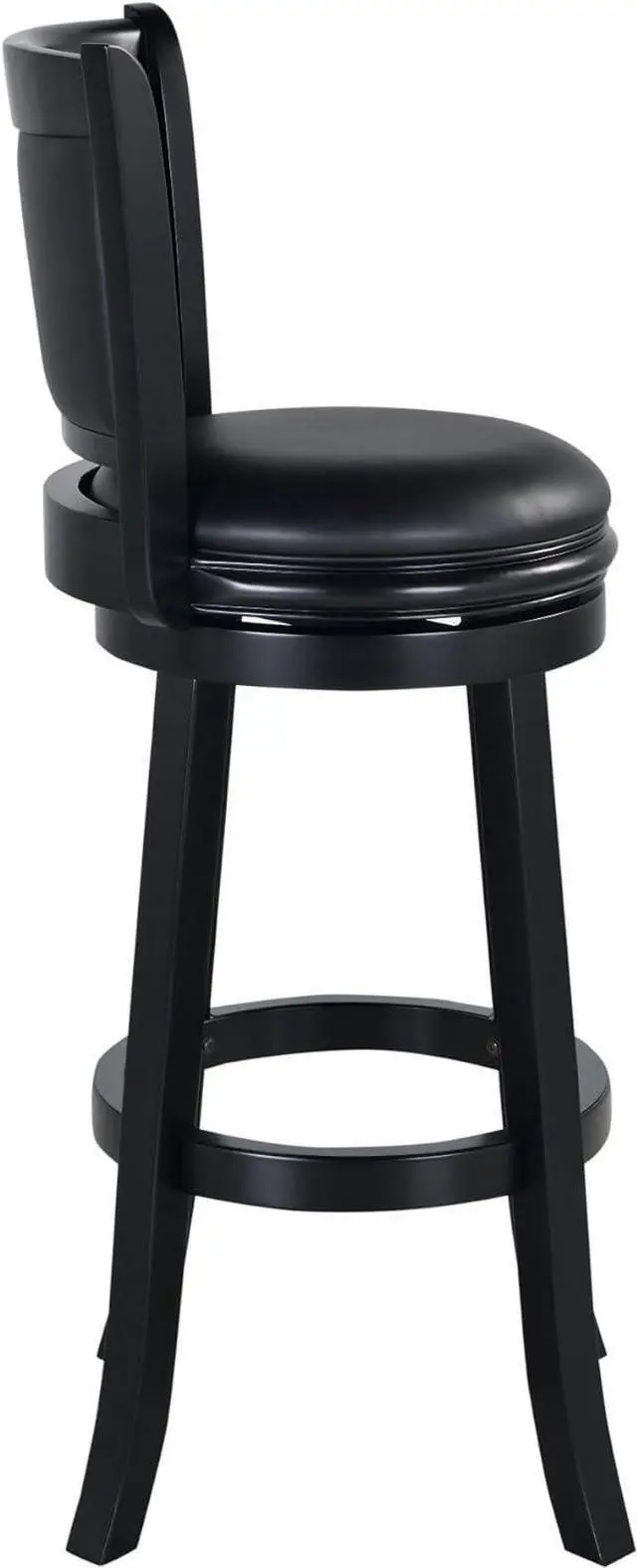 Alt view image 4 of 7 - Boraam Augusta Extra Tall Swivel Bar Stool, 34-Inch, Black