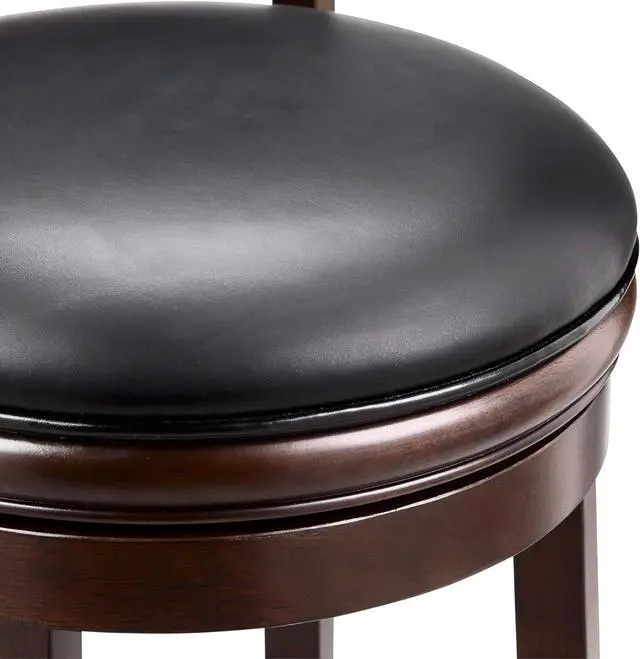 Alt view image 7 of 7 - Ball & Cast Swivel Counter Height Barstool 24 Inch Seat Height Cappuccino Set of 2
