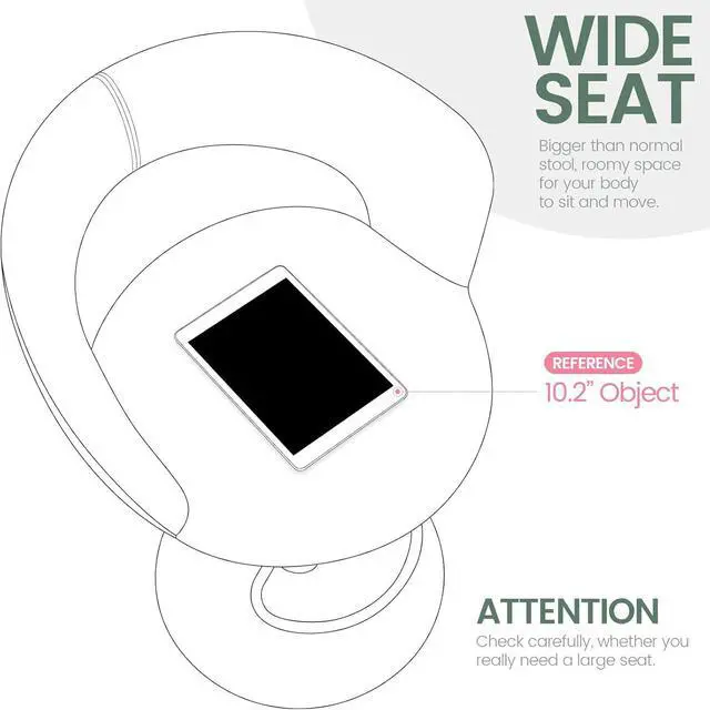 Alt view image 5 of 7 - Brage Living Wide Bar Stool, Modern PU Leather Swivel Adjustable Barstool with Hollow Back and Arms, Upholstered Airlift Counter Height Bar Chair for Kitchen Dining (Slate Grey)