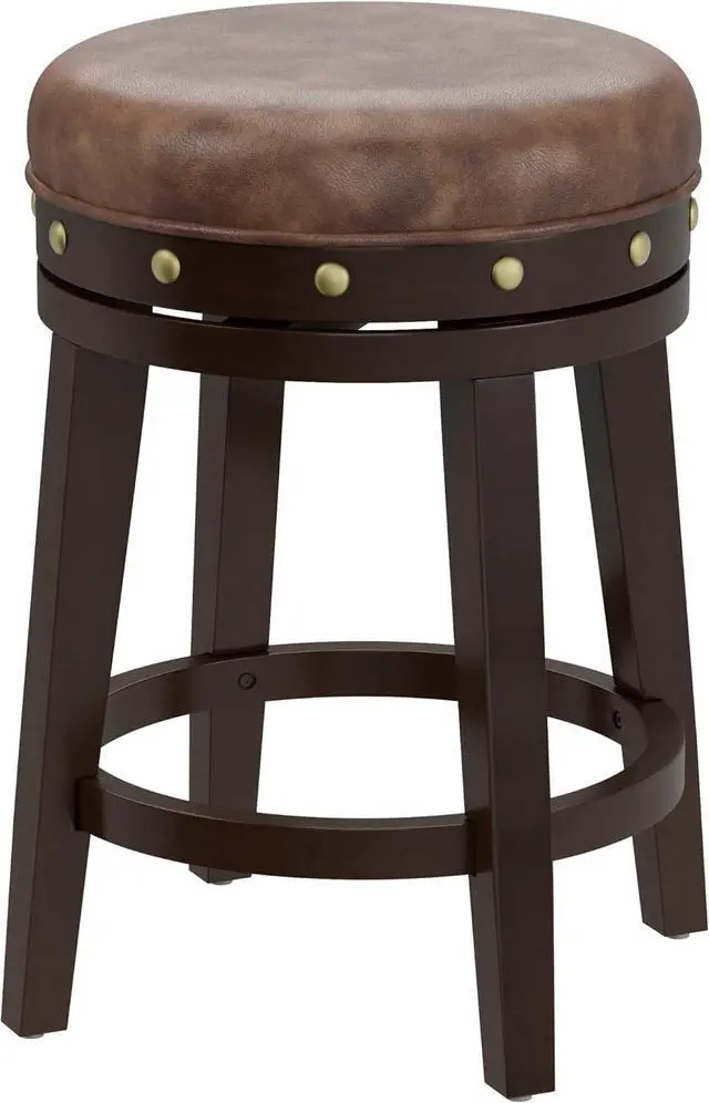 Main image of Hillsdale Benard Backless Swivel Counter Stool Height, Brown