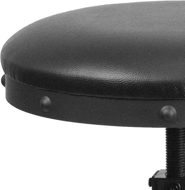 Alt view image 6 of 7 - Flash Furniture Carrington 30'' Barstool with Swivel Lift Black LeatherSoft Seat