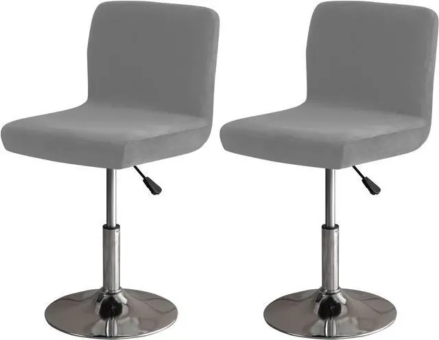 Main image of LightInTheBox Bar Stool Cover Square Swivel Barstool Chair Seat Velvet Barstool Protector Covers for Counter Height Mid Low Back Chair Holiday (2Pc Dark Gray)