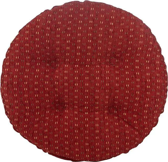 Alt view image 3 of 7 - Klear Vu Raindrops The Gripper Non-Slip Tufted Cushion, Round Barstool Cover for Dining Rooms, Cafes, Bars and Restaurants, 14", 4 Pack, Red 4 Count