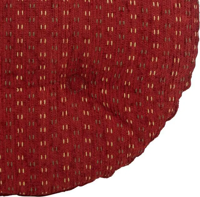 Alt view image 6 of 7 - Klear Vu Raindrops The Gripper Non-Slip Tufted Cushion, Round Barstool Cover for Dining Rooms, Cafes, Bars and Restaurants, 14", 4 Pack, Red 4 Count