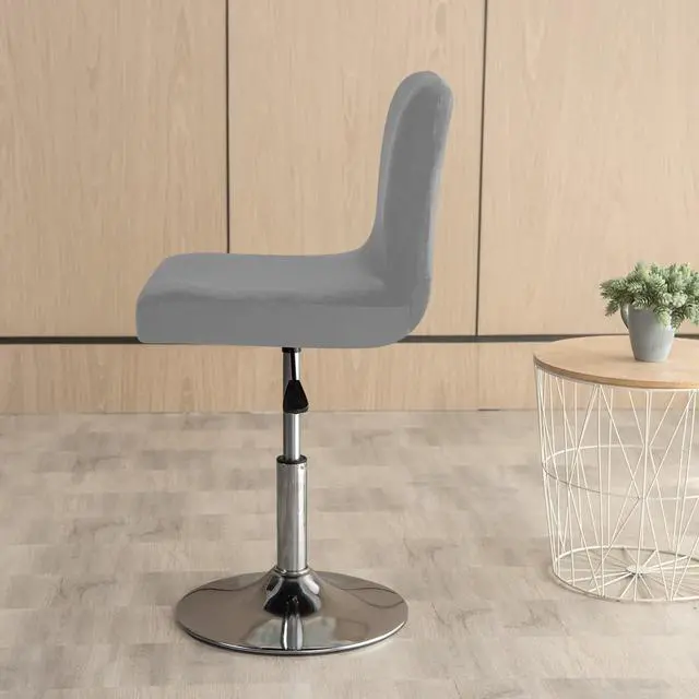 Alt view image 3 of 7 - LightInTheBox Bar Stool Cover Square Swivel Barstool Chair Seat Velvet Barstool Protector Covers for Counter Height Mid Low Back Chair Holiday (2Pc Dark Gray)