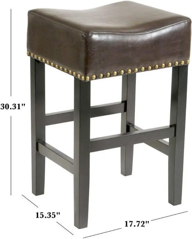 Alt view image 3 of 7 - Christopher Knight Home Louigi Backless Leather Barstools, 2-Pcs Set, Brown