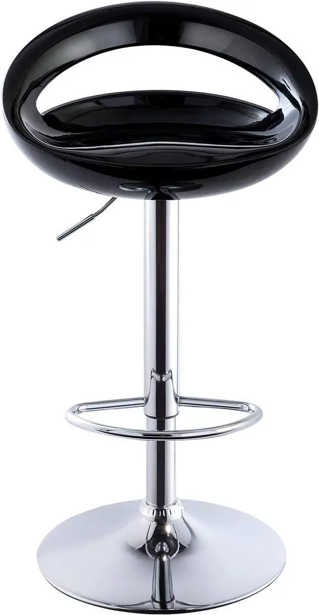 Alt view image 6 of 7 - DUHOME Set of 2 ABS Barstool Adjustable Swivel Bar Chairs 2 PCS for Kitchen Island Pub Bar (Black)
