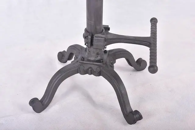 Alt view image 7 of 7 - Diwhy Rustic Industrial Farmhouse Tractor Seat Counter Height Adjustable Bar Stool Cast Iron Swivel Stool Industrial bar Chair (Rust, Cast Iron)