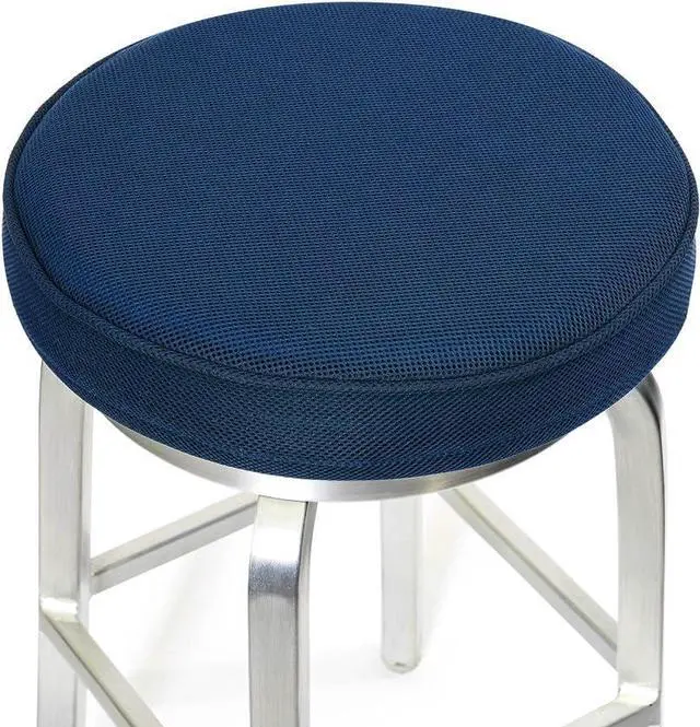 Main image of Shinnwa Bar Stool Cushions, Memory Foam Round Bar Stool Covers with Non-Slip Backing and Elastic Band, 14", Navy