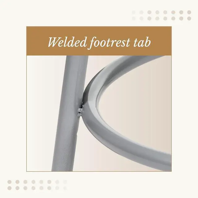 Alt view image 5 of 7 - OEF Furnishings (2 Pack) Steel Stools, Grey, 18", No Assembly Required