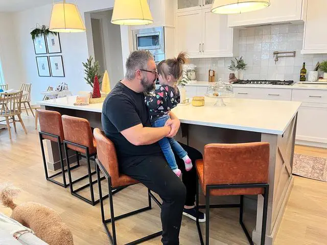 Alt view image 4 of 7 - ALPHA HOME 24 Bar Stools Set of 4 Counter Height Bar Stool Pu Leather Kitchen Modern Bar Stools with Backrest Upholstered Footrest Sturdy Chromed Metal Steel Frame,Brown.