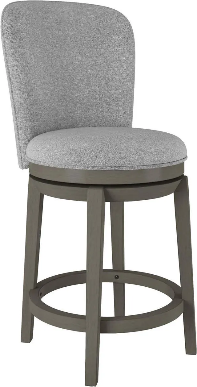 Main image of Hillsdale Victoria Wood Counter Height Swivel Stool, Antique Gray